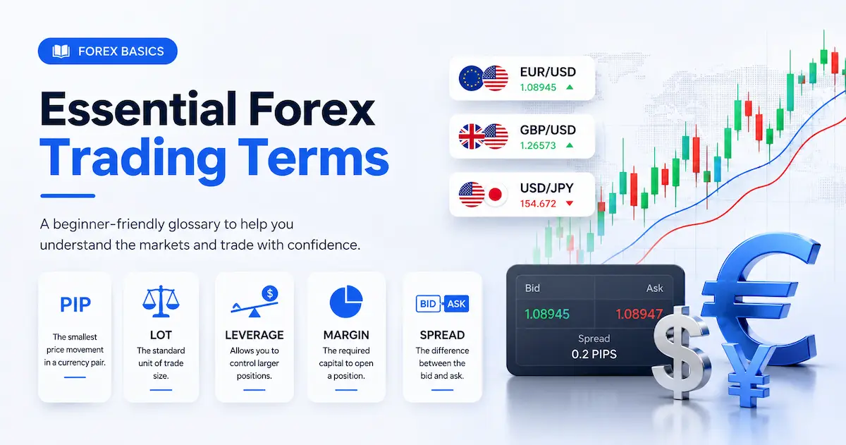 Essential Forex Terms: Pip, Lot, Leverage, Margin, and Spread