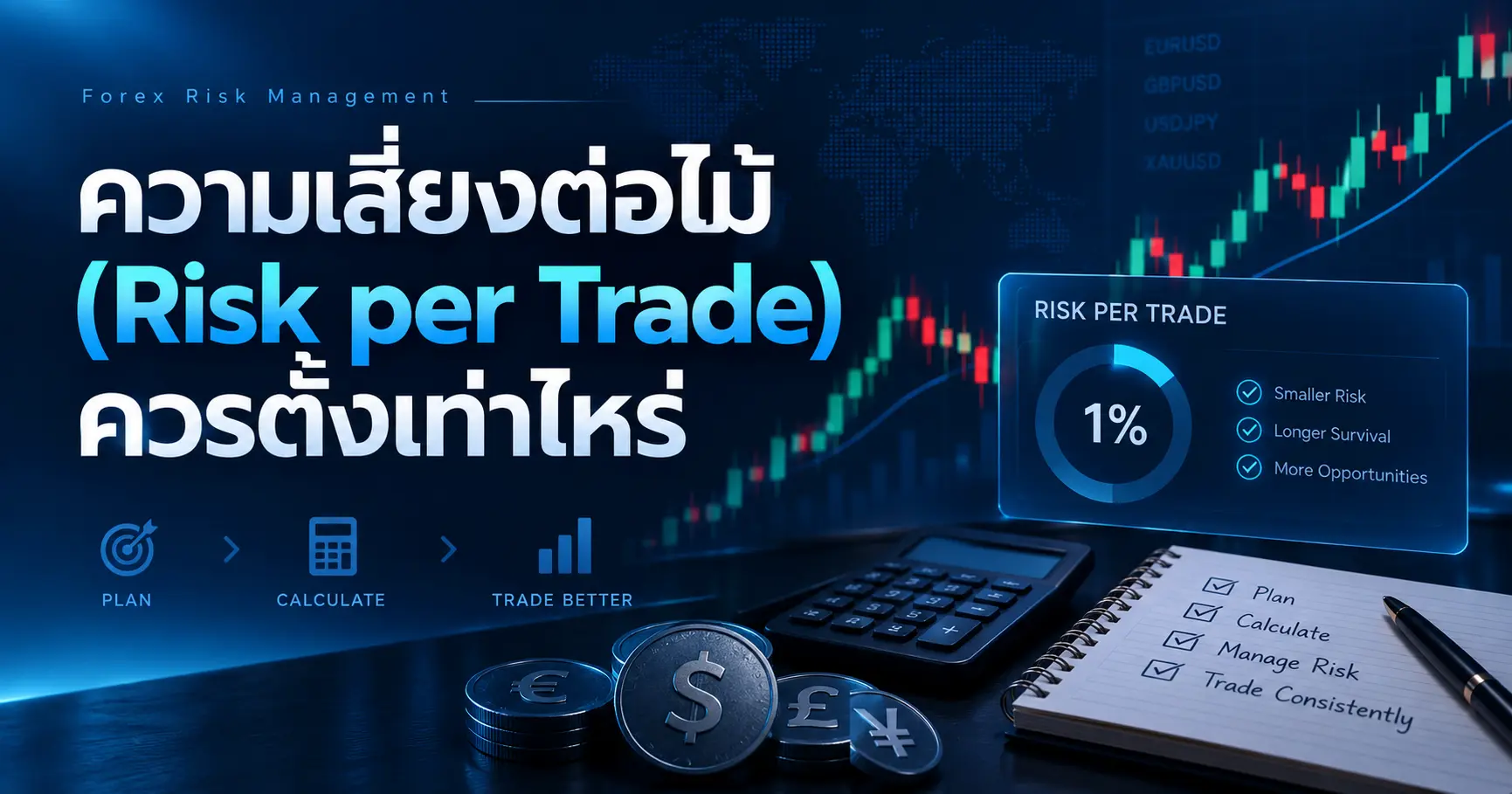 ความเสี่ยงต่อไม้ (Risk per Trade) ควรตั้งเท่าไหร่